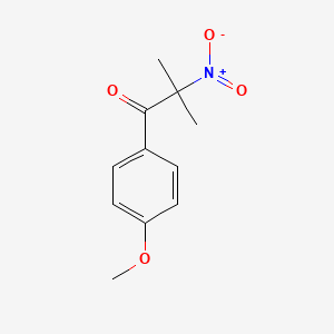 molecular formula C11H13NO4 B14686347 1-(4-Methoxyphenyl)-2-methyl-2-nitropropan-1-one CAS No. 36697-29-7