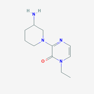 molecular formula C11H18N4O B1468636 3-(3-氨基哌啶-1-基)-1-乙基吡嗪-2(1H)-酮 CAS No. 1339425-54-5