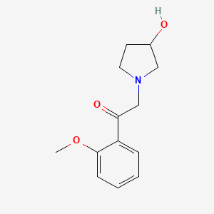 molecular formula C13H17NO3 B1468637 2-(3-Hydroxypyrrolidin-1-yl)-1-(2-methoxyphenyl)ethan-1-one CAS No. 1406181-23-4