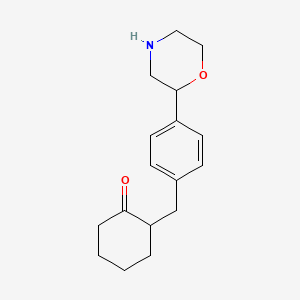 2-{[4-(Morpholin-2-yl)phenyl]methyl}cyclohexan-1-one