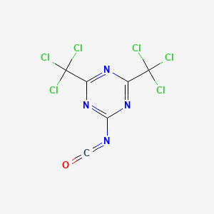 molecular formula C6Cl6N4O B14686378 2-Isocyanato-4,6-bis(trichloromethyl)-1,3,5-triazine CAS No. 31353-42-1