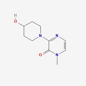 molecular formula C10H15N3O2 B1468638 3-(4-hydroxypiperidin-1-yl)-1-methylpyrazin-2(1H)-one CAS No. 1343376-22-6