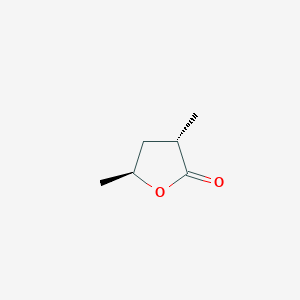 molecular formula C6H10O2 B14686386 trans-2,4-Dimethyl-4-butanolide CAS No. 24405-08-1