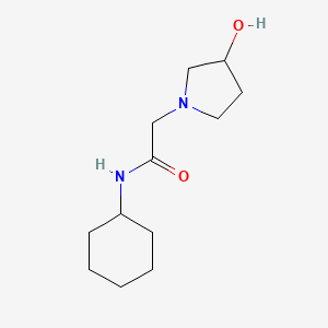 molecular formula C12H22N2O2 B1468641 N-cyclohexyl-2-(3-hydroxypyrrolidin-1-yl)acetamide CAS No. 1339198-56-9