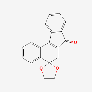 molecular formula C19H14O3 B14686417 Spiro[benzo[c]fluorene-5,2'-[1,3]dioxolan]-7(6H)-one CAS No. 25742-99-8