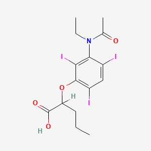 2-(3-(N-Ethylacetamido)-2,4,6-triiodophenoxy)valeric acid