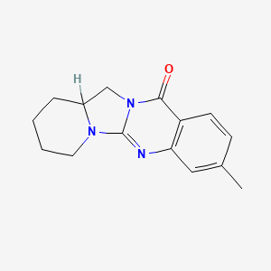 molecular formula C15H17N3O B14686460 6-methyl-1,9,11-triazatetracyclo[8.7.0.03,8.011,16]heptadeca-3(8),4,6,9-tetraen-2-one CAS No. 33852-22-1