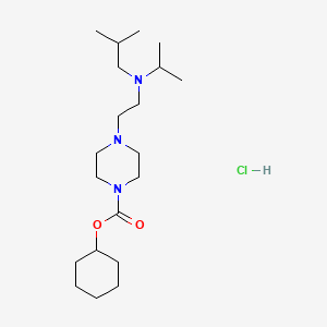 1-Piperazinecarboxylic acid, 4-(2-(isobutylisopropylamino)ethyl)-, cyclohexyl ester, hydrochloride