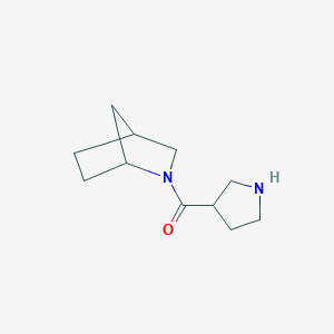 molecular formula C11H18N2O B1468649 2-(Pyrrolidine-3-carbonyl)-2-azabicyclo[2.2.1]heptane CAS No. 1342237-39-1