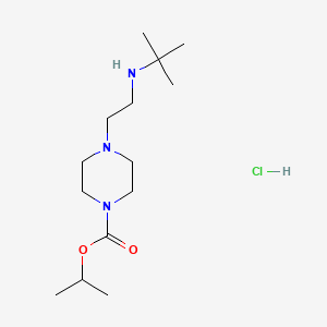 1-Piperazinecarboxylic acid, 4-(2-(tert-butylamino)ethyl)-, isopropyl ester, hydrochloride