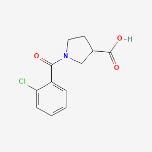 molecular formula C12H12ClNO3 B1468652 1-(2-Chlorobenzoyl)pyrrolidine-3-carboxylic acid CAS No. 1498234-77-7