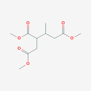 molecular formula C11H18O6 B14686525 Trimethyl 3-methylbutane-1,2,4-tricarboxylate CAS No. 34611-51-3