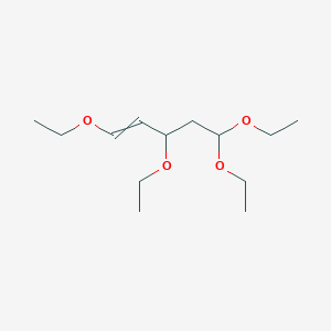 molecular formula C13H26O4 B14686539 1,3,5,5-Tetraethoxypent-1-ene CAS No. 28140-57-0