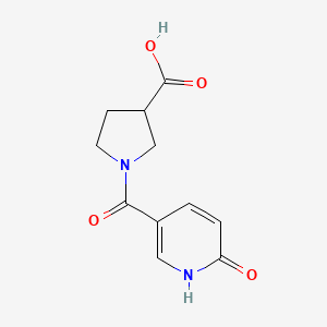 molecular formula C11H12N2O4 B1468661 1-(6-Hydroxynicotinoyl)pyrrolidine-3-carboxylic acid CAS No. 1496010-11-7