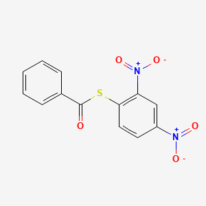 molecular formula C13H8N2O5S B14686635 Benzenecarbothioic acid, S-(2,4-dinitrophenyl) ester CAS No. 35539-24-3