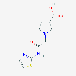 1-{[(1,3-Thiazol-2-yl)carbamoyl]methyl}pyrrolidine-3-carboxylic acid
