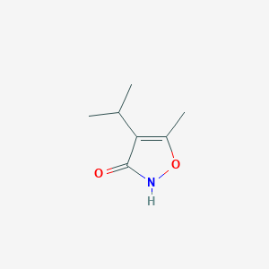 molecular formula C7H11NO2 B14686679 5-Methyl-4-(propan-2-yl)-1,2-oxazol-3(2H)-one CAS No. 29068-34-6