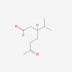 6-Oxo-3-(propan-2-yl)heptanal