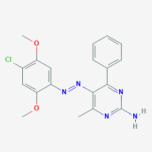 5-[(e)-(4-Chloro-2,5-dimethoxyphenyl)diazenyl]-4-methyl-6-phenylpyrimidin-2-amine