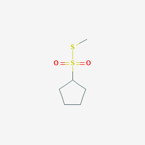 molecular formula C6H12O2S2 B14686701 S-Methyl cyclopentanesulfonothioate CAS No. 30547-09-2