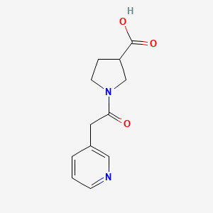 molecular formula C12H14N2O3 B1468672 1-[2-(Pyridin-3-yl)acetyl]pyrrolidine-3-carboxylic acid CAS No. 1281661-67-3