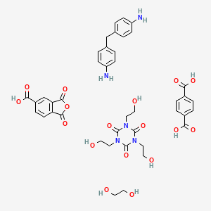 4-[(4-Aminophenyl)methyl]aniline;1,3-dioxo-2-benzofuran-5-carboxylic acid;ethane-1,2-diol;terephthalic acid;1,3,5-tris(2-hydroxyethyl)-1,3,5-triazinane-2,4,6-trione