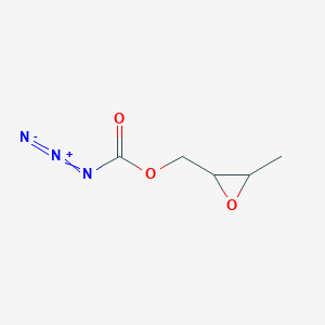 molecular formula C5H7N3O3 B14686744 (3-Methyloxiran-2-yl)methyl carbonazidate CAS No. 32040-38-3