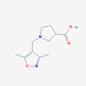 1-[(3,5-Dimethyl-1,2-oxazol-4-yl)methyl]pyrrolidine-3-carboxylic acid