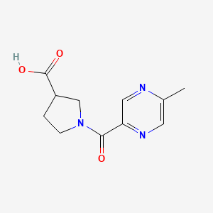 molecular formula C11H13N3O3 B1468681 1-(5-Methylpyrazine-2-carbonyl)pyrrolidine-3-carboxylic acid CAS No. 1479068-97-7