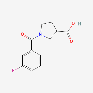 molecular formula C12H12FNO3 B1468683 1-(3-Fluorobenzoyl)pyrrolidine-3-carboxylic acid CAS No. 1406863-38-4