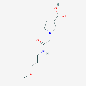 1-{[(3-Methoxypropyl)carbamoyl]methyl}pyrrolidine-3-carboxylic acid