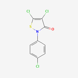 molecular formula C9H4Cl3NOS B14686896 4,5-Dichloro-2-(4-chlorophenyl)-1,2-thiazol-3(2H)-one CAS No. 26858-22-0