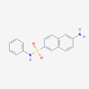 molecular formula C16H14N2O2S B14686904 6-Amino-N-phenylnaphthalene-2-sulfonamide CAS No. 25500-93-0