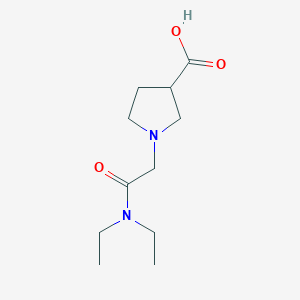 molecular formula C11H20N2O3 B1468691 1-[(二乙基氨基羰基)甲基]吡咯烷-3-羧酸 CAS No. 1341622-50-1