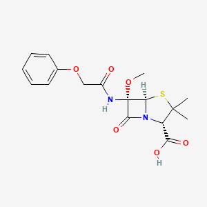 (2S,5R,6S)-6-Methoxy-3,3-dimethyl-7-oxo-6-(2-phenoxyacetamido)-4-thia-1-azabicyclo[3.2.0]heptane-2-carboxylic acid