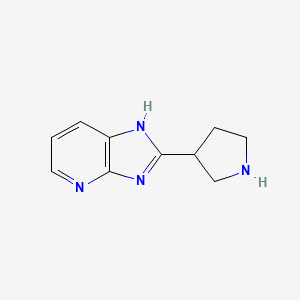 molecular formula C10H12N4 B1468693 2-(pyrrolidin-3-yl)-3H-imidazo[4,5-b]pyridine CAS No. 1343960-61-1