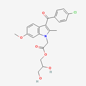 IH-Indole-1-acetic acid, 3-(4-chlorobenzoyl)-6-methoxy-2-methyl-, 2,3-dihydroxypropyl ester