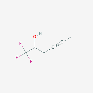 molecular formula C6H7F3O B1468696 1,1,1-Trifluorohex-4-yn-2-ol CAS No. 1343046-69-4