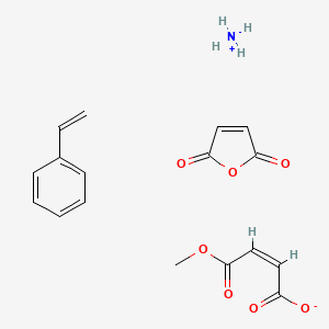 molecular formula C17H19NO7 B14686991 azanium;furan-2,5-dione;(Z)-4-methoxy-4-oxobut-2-enoate;styrene CAS No. 34828-50-7