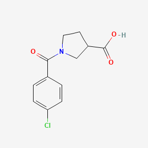 molecular formula C12H12ClNO3 B1468701 1-(4-氯苯甲酰)吡咯烷-3-羧酸 CAS No. 1488876-26-1