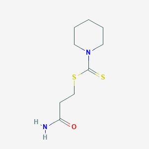 1-Piperidinecarbodithioic acid, 3-amino-3-oxopropyl ester