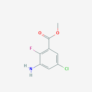 molecular formula C8H7ClFNO2 B1468703 Methyl 3-amino-5-chloro-2-fluorobenzoate CAS No. 1269421-13-7