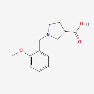 molecular formula C13H17NO3 B1468704 1-[(2-Methoxyphenyl)methyl]pyrrolidine-3-carboxylic acid CAS No. 1493526-40-1