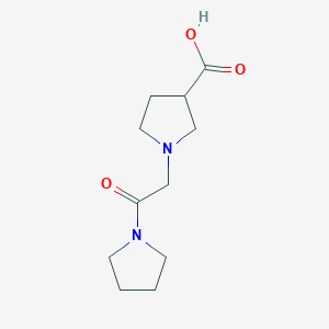 molecular formula C11H18N2O3 B1468705 1-[2-Oxo-2-(pyrrolidin-1-yl)ethyl]pyrrolidine-3-carboxylic acid CAS No. 1344305-96-9