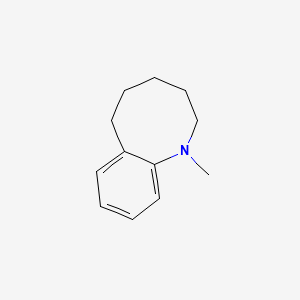 molecular formula C12H17N B14687078 1-Benzazocine, 1,2,3,4,5,6-hexahydro-1-methyl- CAS No. 33494-18-7