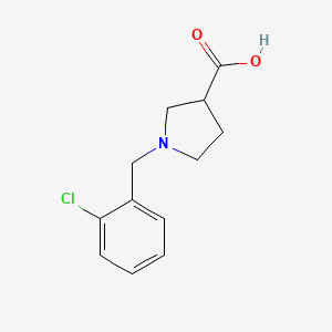 1-[(2-Chlorophenyl)methyl]pyrrolidine-3-carboxylic acid
