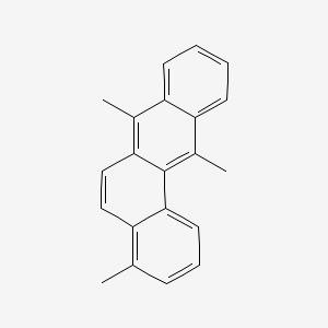 molecular formula C21H18 B14687123 BENZ(a)ANTHRACENE, 4,7,12-TRIMETHYL- CAS No. 35187-24-7