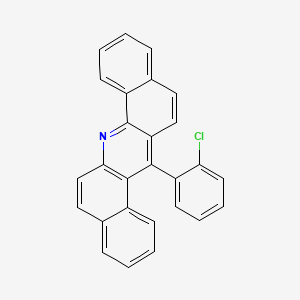 molecular formula C27H16ClN B14687126 14-(2-Chlorophenyl)dibenzo(a,h)acridine CAS No. 36762-12-6