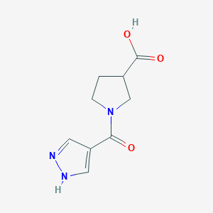 1-(1H-pyrazole-4-carbonyl)pyrrolidine-3-carboxylic acid
