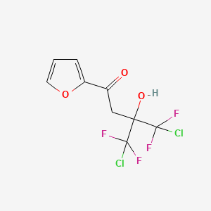 4-Chloro-3-[chloro(difluoro)methyl]-4,4-difluoro-1-(furan-2-yl)-3-hydroxybutan-1-one